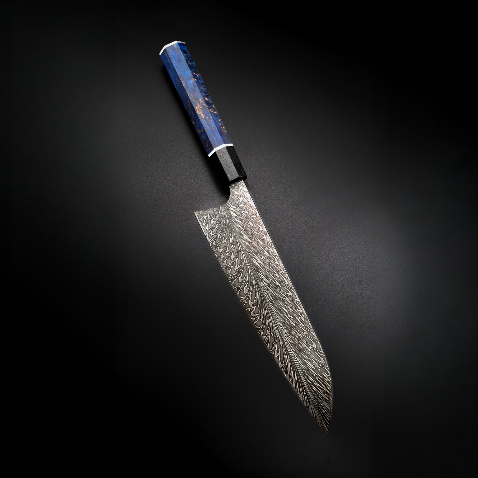 Santoku in damasco Piumato